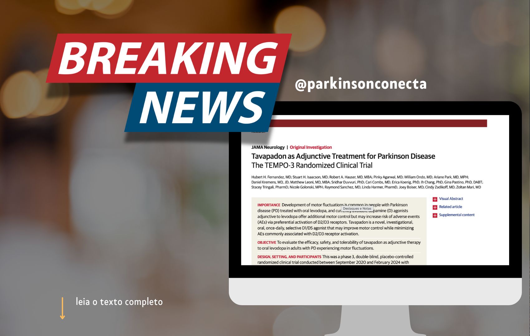 Tavapadon: a nova medica��o em estudo para a Doen�a de Parkinson